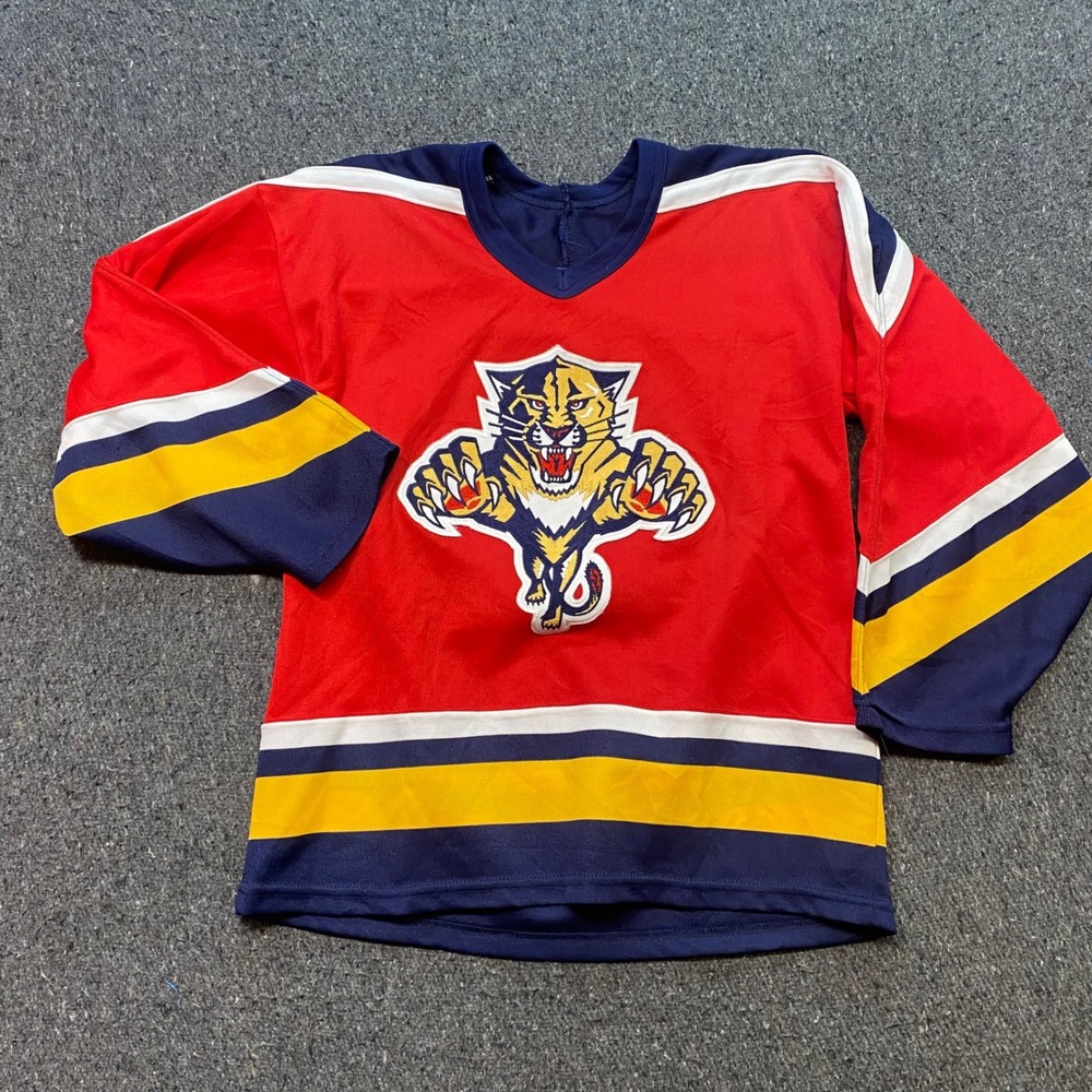 CCM Florida Panthers Hockey Jersey Sz L/XL Boy Retro 90s NHL Sportswear Jersey